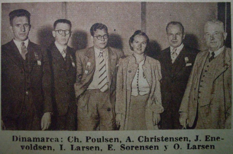 Dinamarca: Christian Poulsen, Alfred Christensen, Jens Enevoldsen, Ingrid Larsen, Ernst Srensen, jvind Larsen