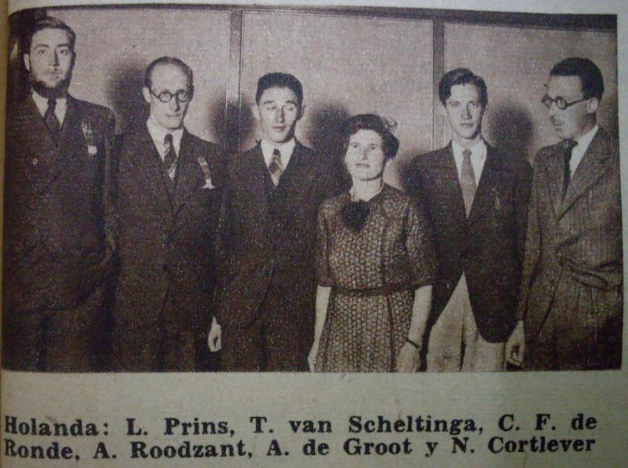 Holanda: Lodewijk Prins, Theo van Scheltinga, Christiaan de Ronde, Catharina Roodzant, Adrianus de Groot, Nicolaas Cortlever