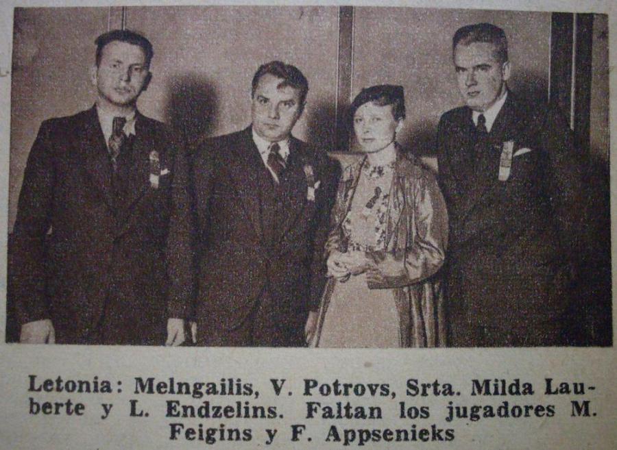 Letonia: Tenis Melngailis, Vladimirs Petrovs, Milda Lauberte, Lucijs Endzelins