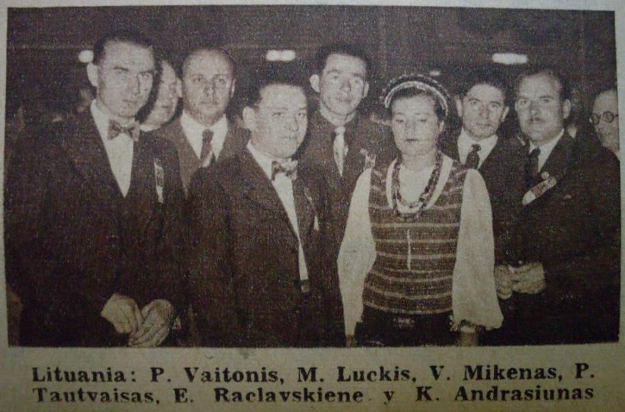 Lituania: Povilas Vaitonis, Markas Luckis, Vladas Mikenas, Povilas Tautvaisas, Elena Raclauskiene, Ksaveras Andrašiunas